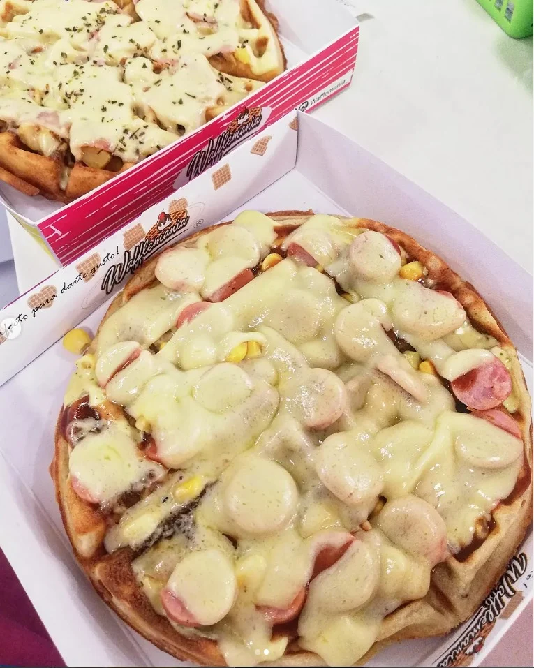 Waffles salados en cajas de Wafflemania